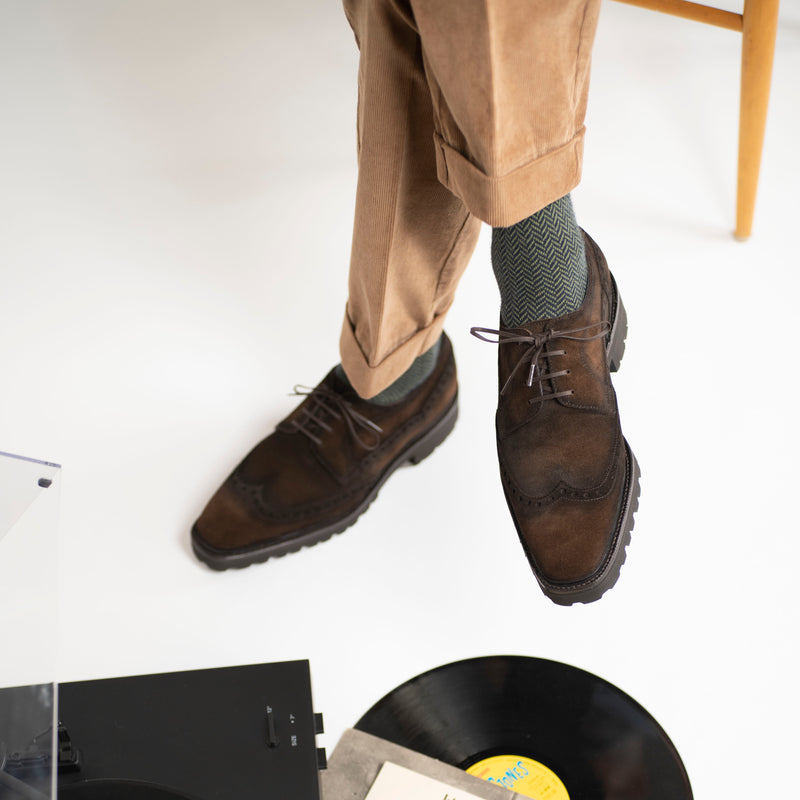 Coltrane Wingtip Derby Shoe by Norman Vilalta Goodyear-welted shoes in Barcelona, Spain