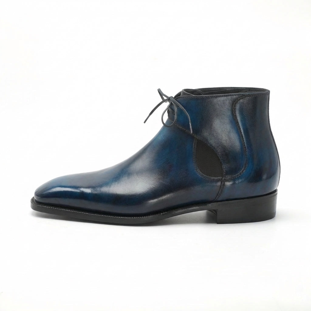 Decon Chelsea Boot - Blue Handmade Patina