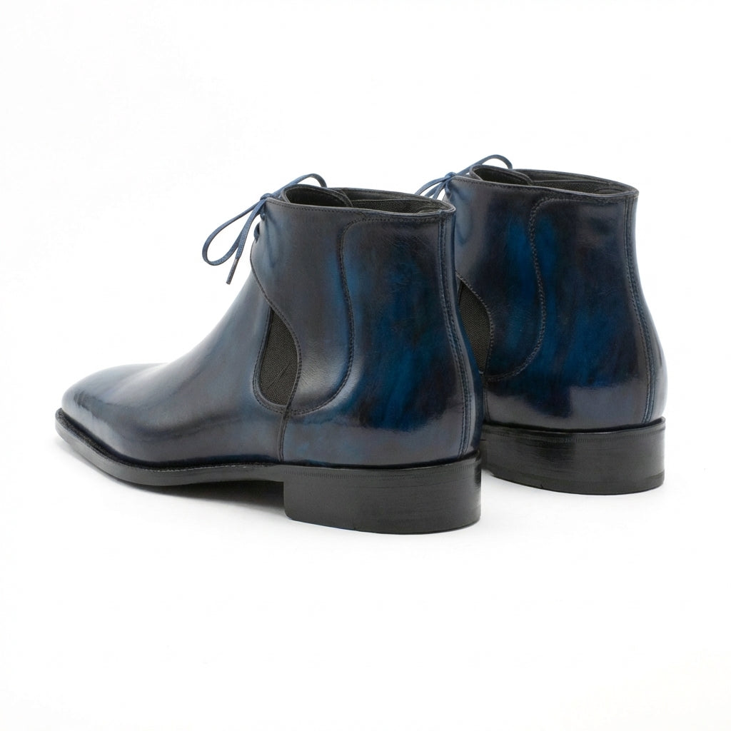 Decon Chelsea Boot - Blue Handmade Patina