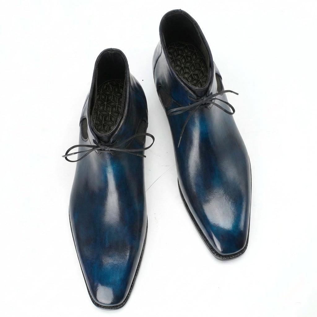 Decon Chelsea Boot - Blue Handmade Patina