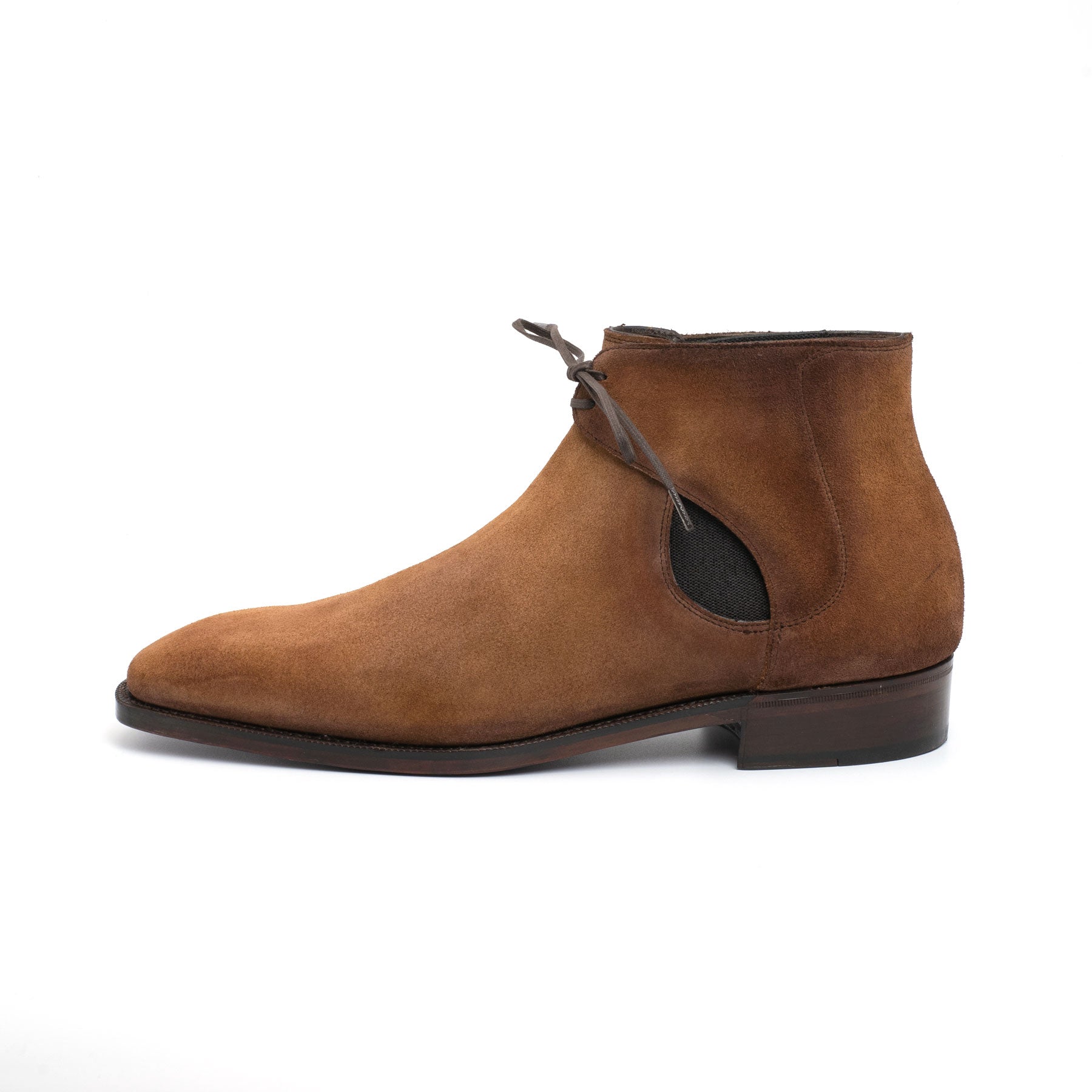 Decon Chelsea Boots in Camel Suede by Norman Vilalta Bespoke Shoes of Barcelona