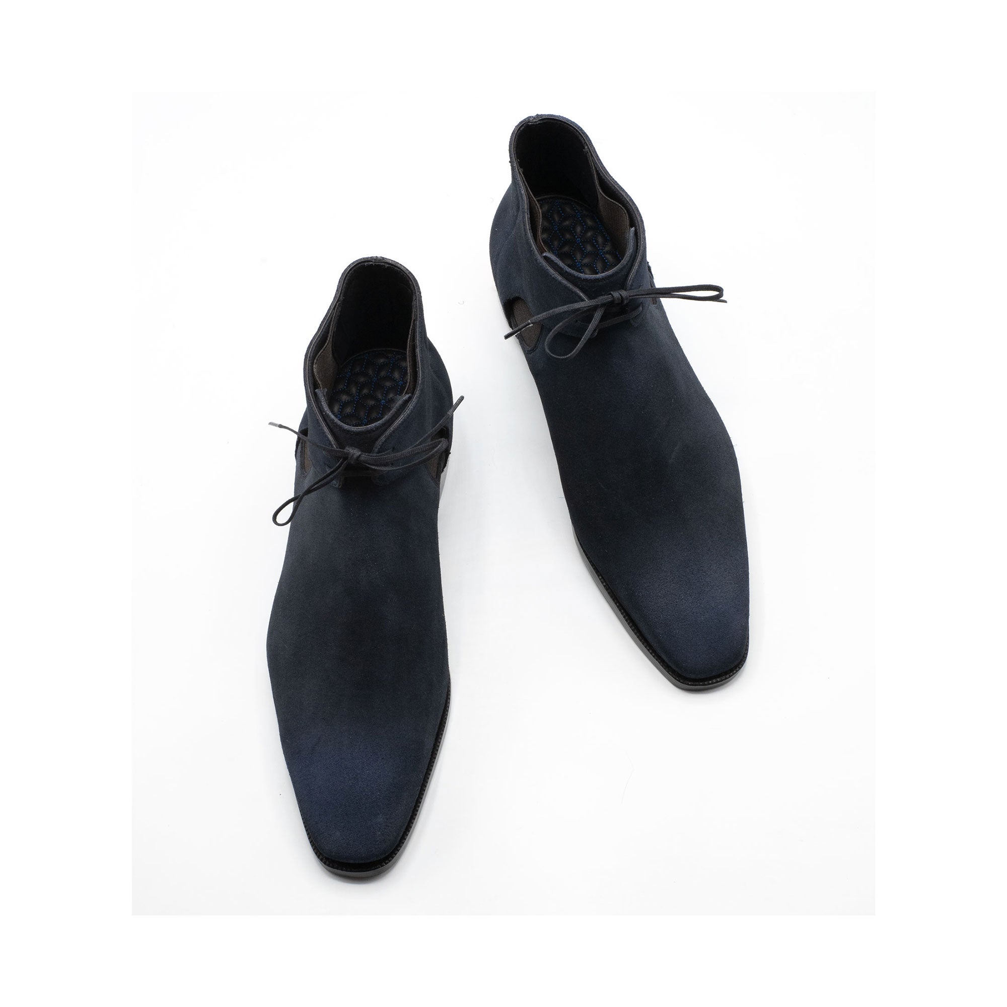 Decon 切尔西靴 - 午夜蓝绒面革