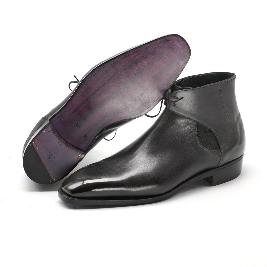 Decon Chelsea Boot - Black and Grey Patina