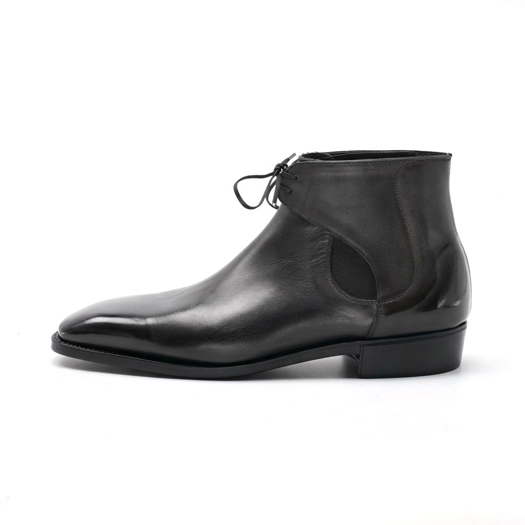 Decon Chelsea Boot - Black and Grey Patina