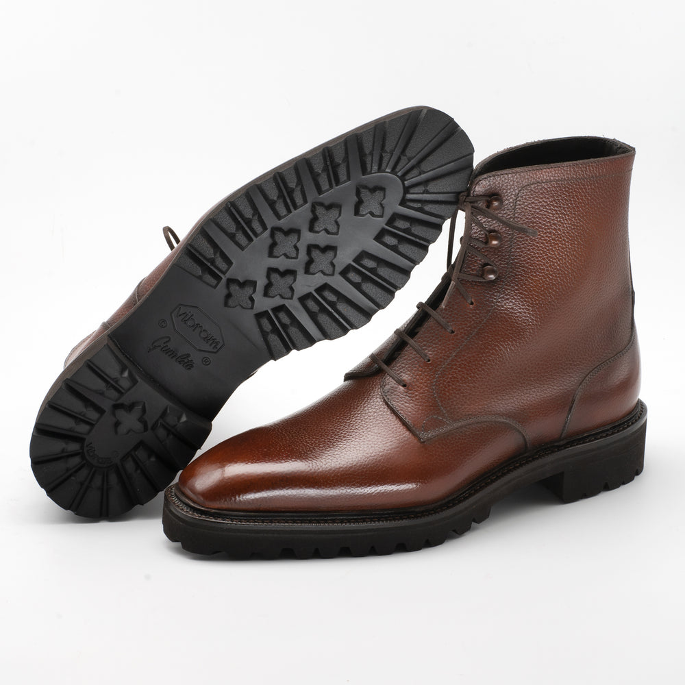 Derby Simple Boot Antique Brown | Norman Vilalta Bespoke Shoemakers