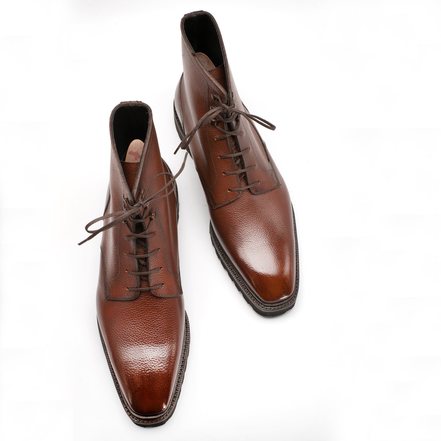 Derby Simple Boot Antique Brown | Norman Vilalta Bespoke Shoemakers