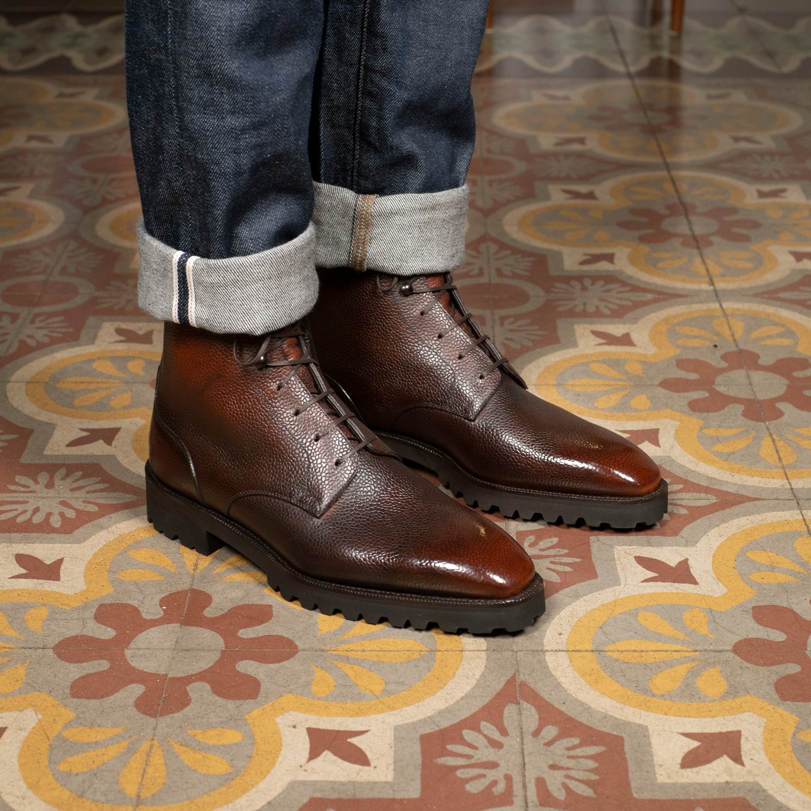 Derby Simple Boot - Dark Chestnut