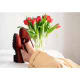 Custom Manolo Loafer MTO (No Tassels) - Dirty Red Suede