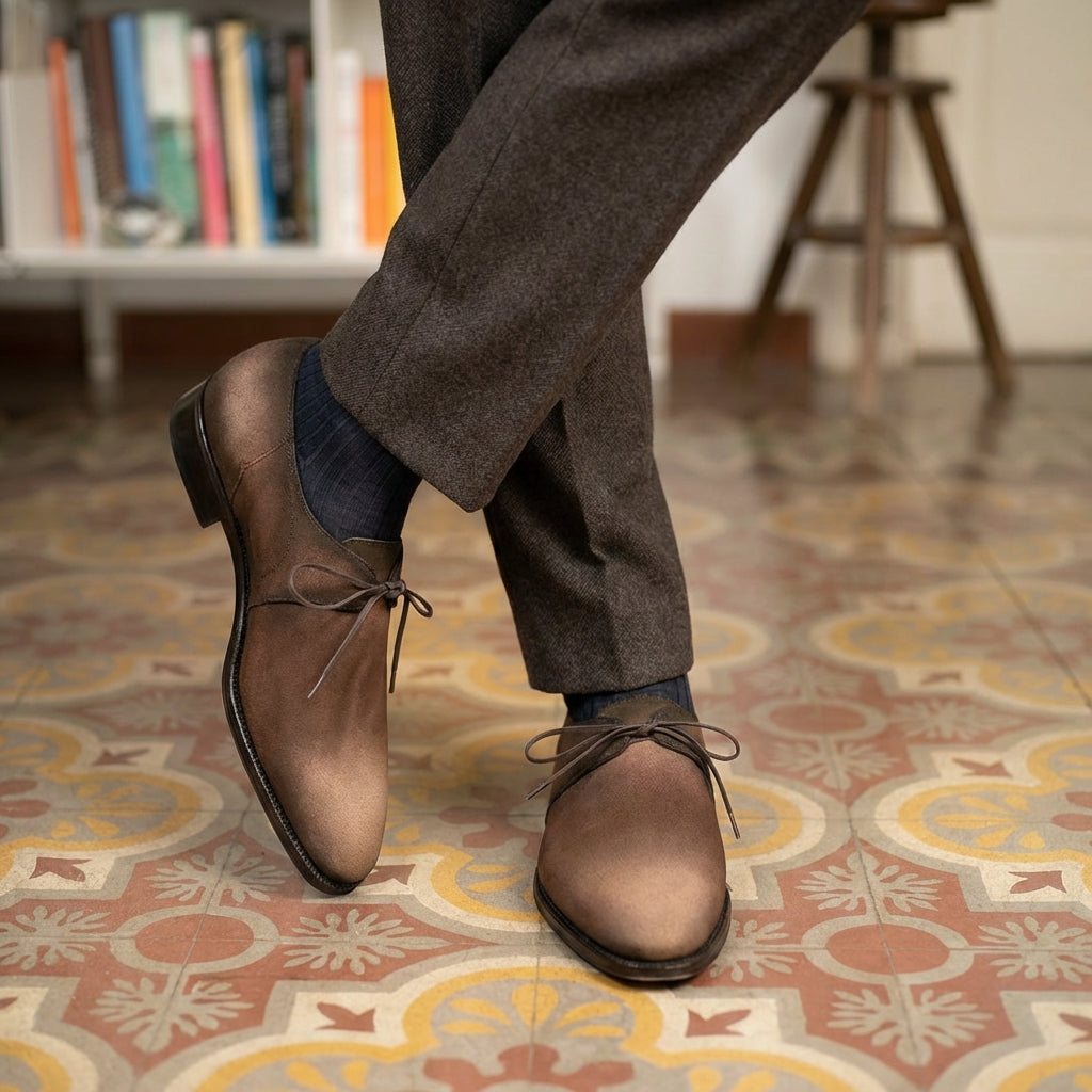 Eduardo Derby Shoe - Sepia Patina