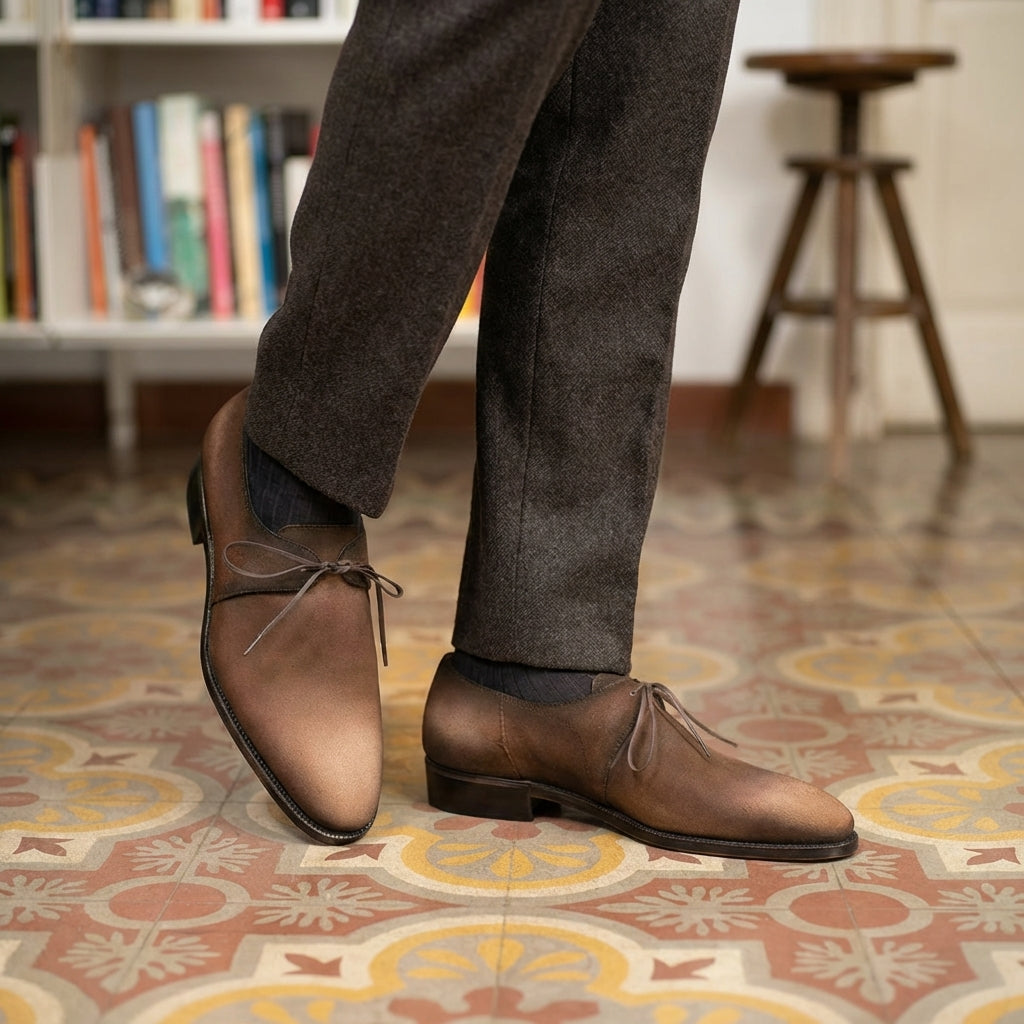 Eduardo Derby Shoe - Sepia Patina