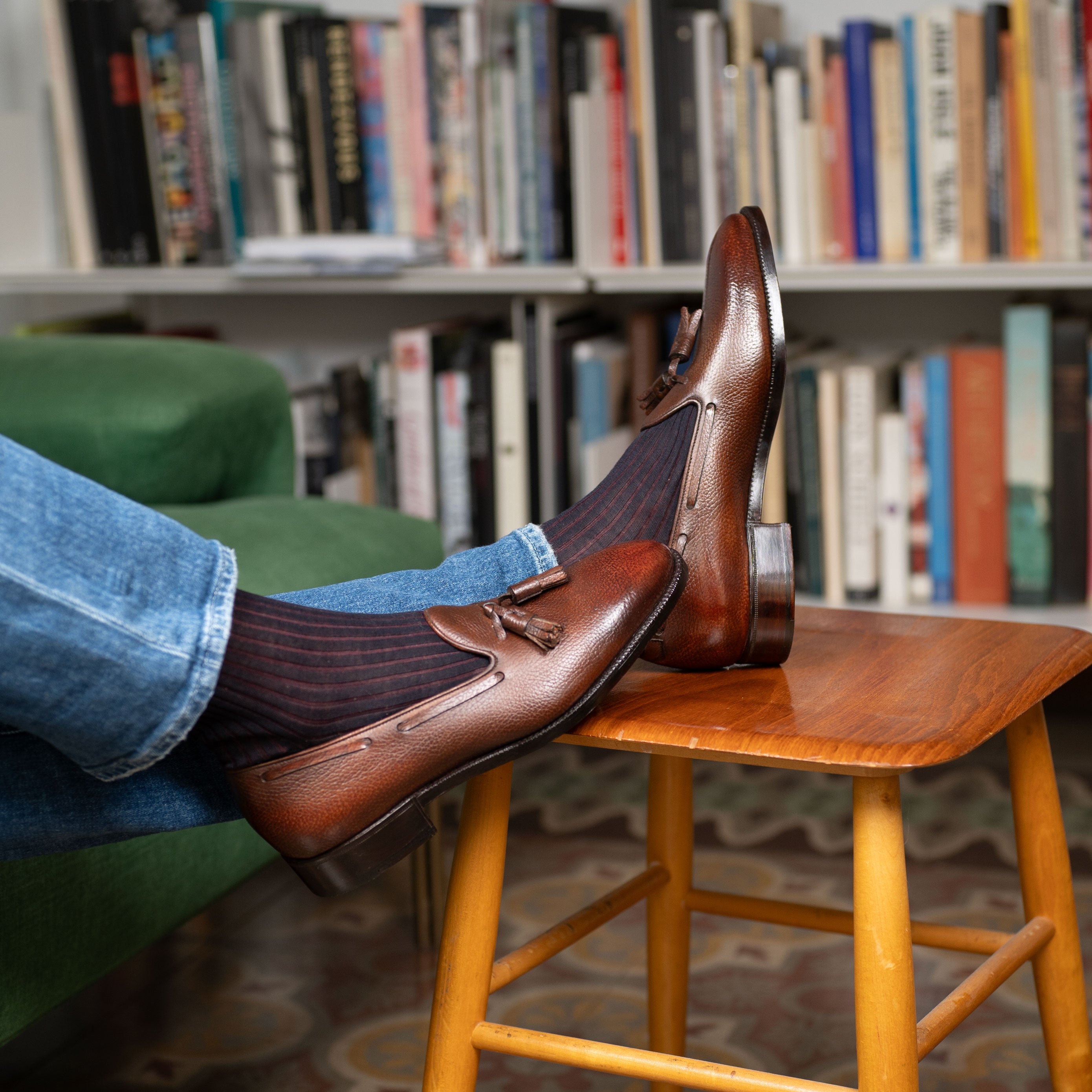 Emilio Loafer - Dark Oak Handmade Patina