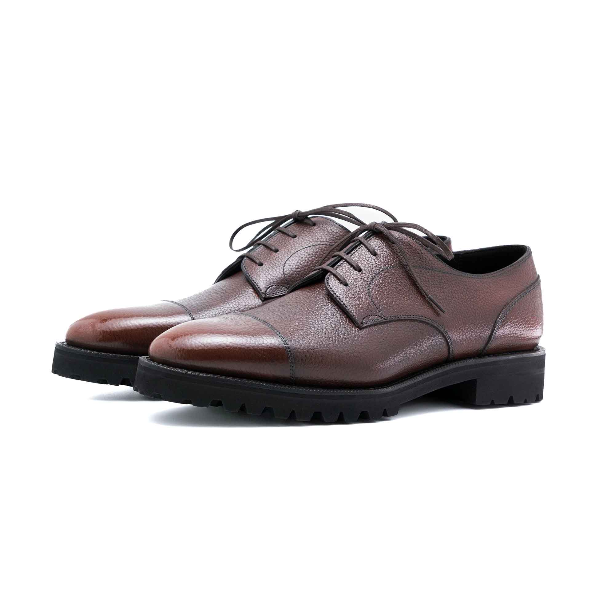 Frank Cap Toe Derby Chestnut by Norman Vilalta Men’s Derby Shoes in Barcelona, Spain