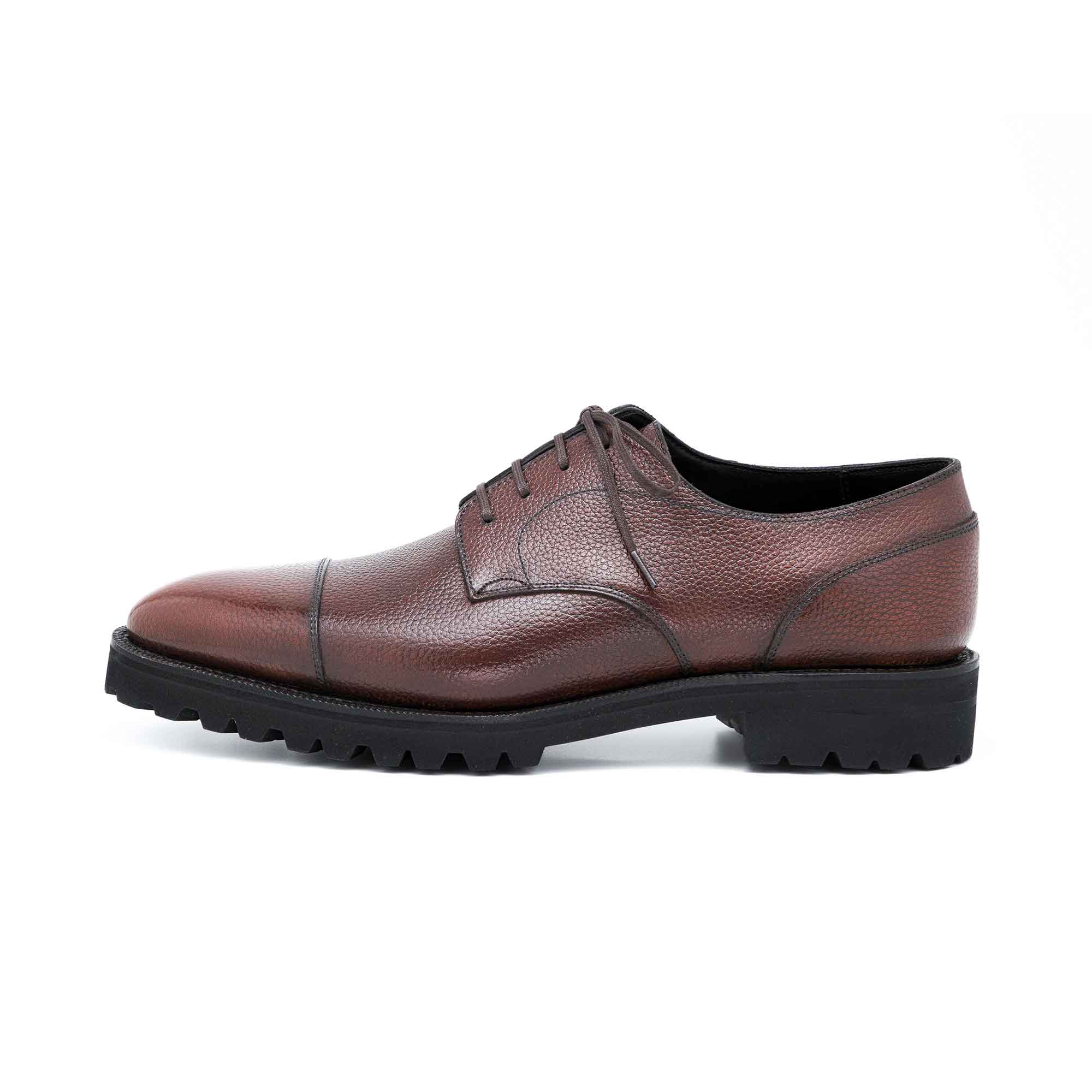 Frank Cap Toe Derby Chestnut by Norman Vilalta Men’s Derby Shoes in Barcelona, Spain