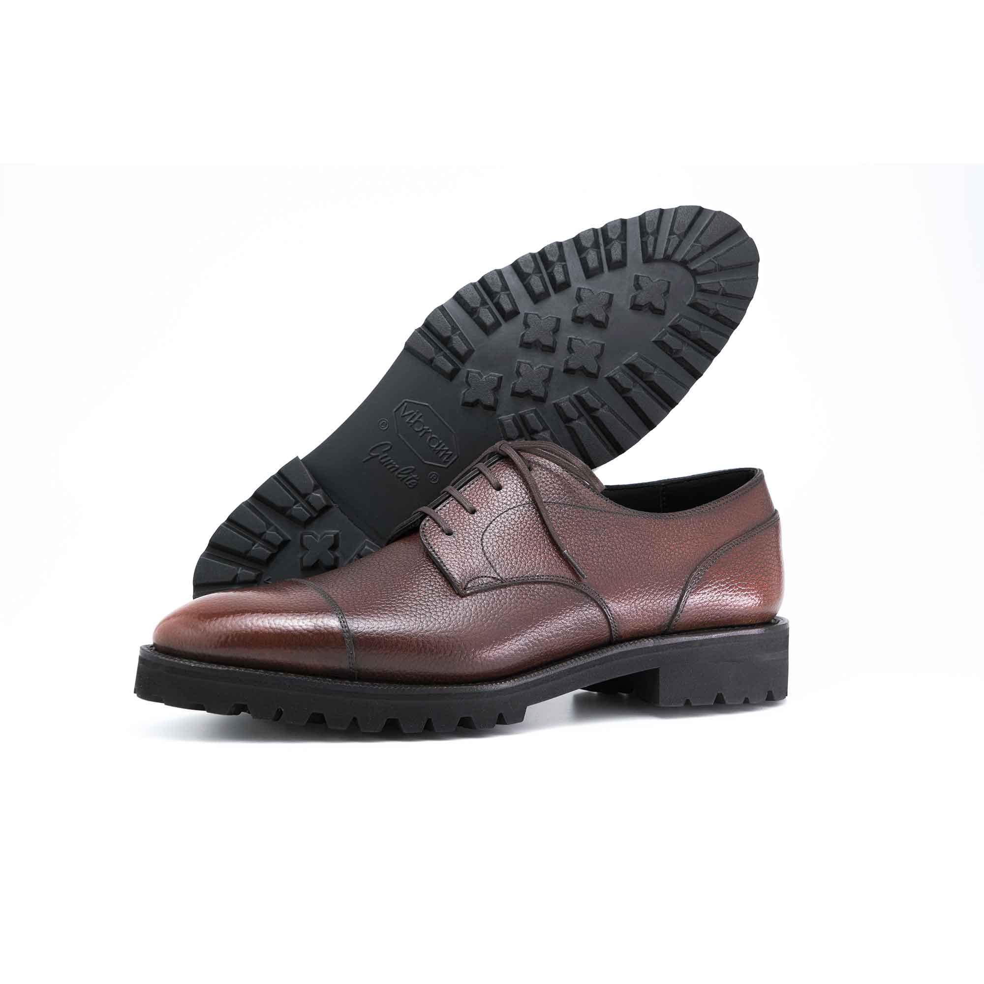 Frank Cap Toe Derby Chestnut by Norman Vilalta Men’s Derby Shoes in Barcelona, Spain