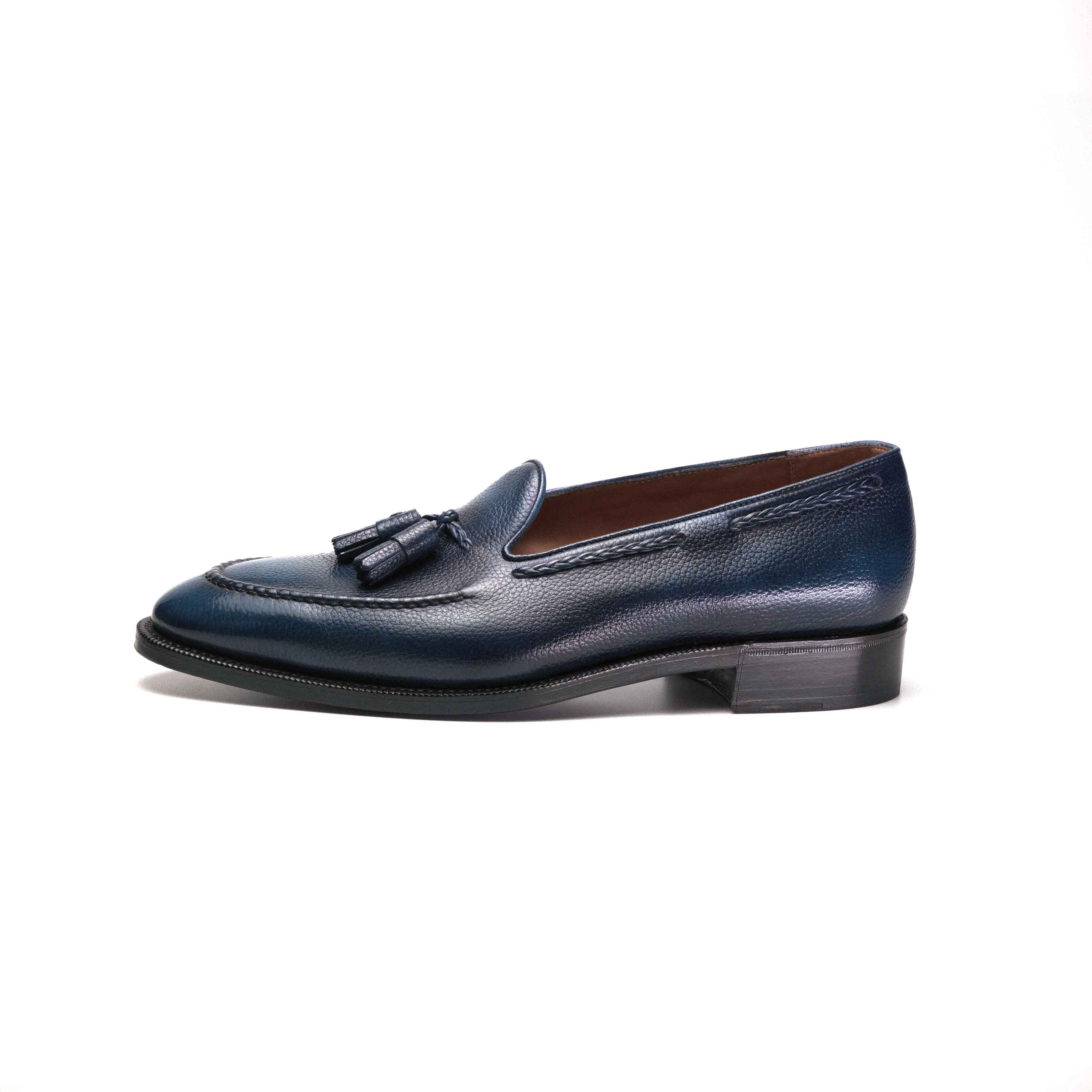 Gillespie Tassel Loafer Marino Patina by Norman Vilalta Men's Loafers in Barcelona