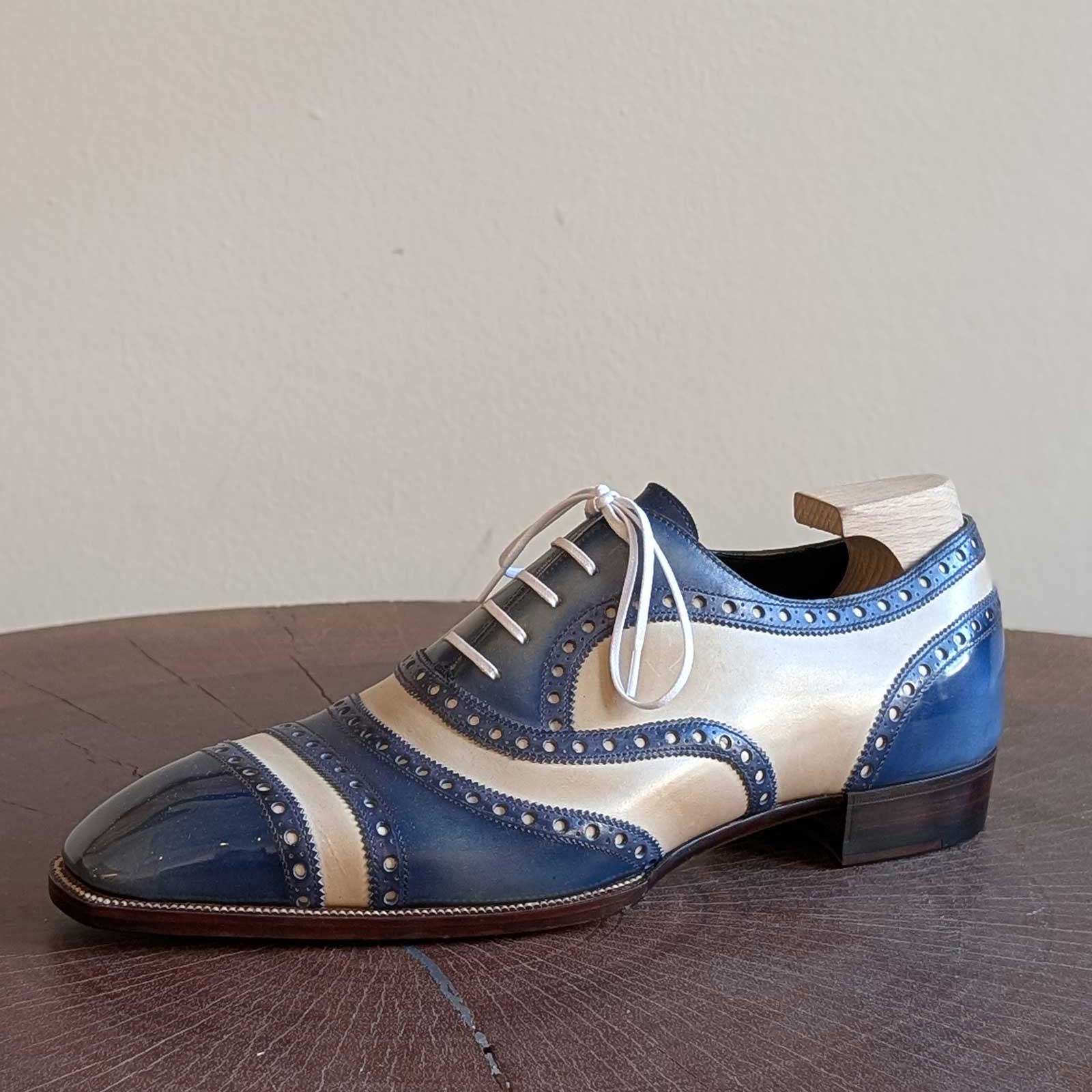 1202 Collection - Handmade Full Brogue Spectator Oxford