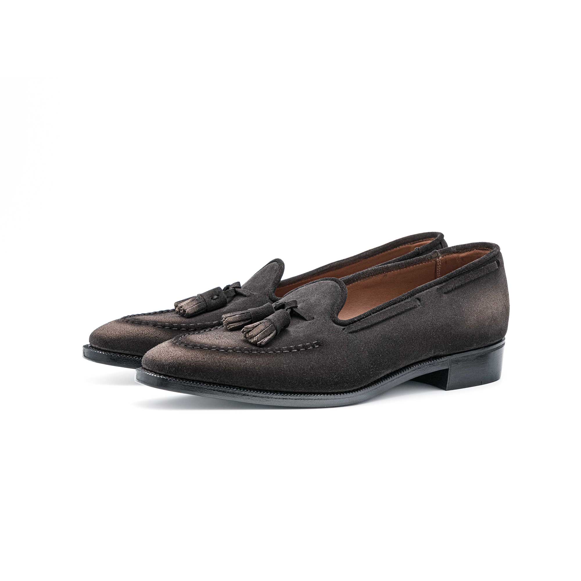 Joaquin Tassel Loafer MTO - Smoked Hickory