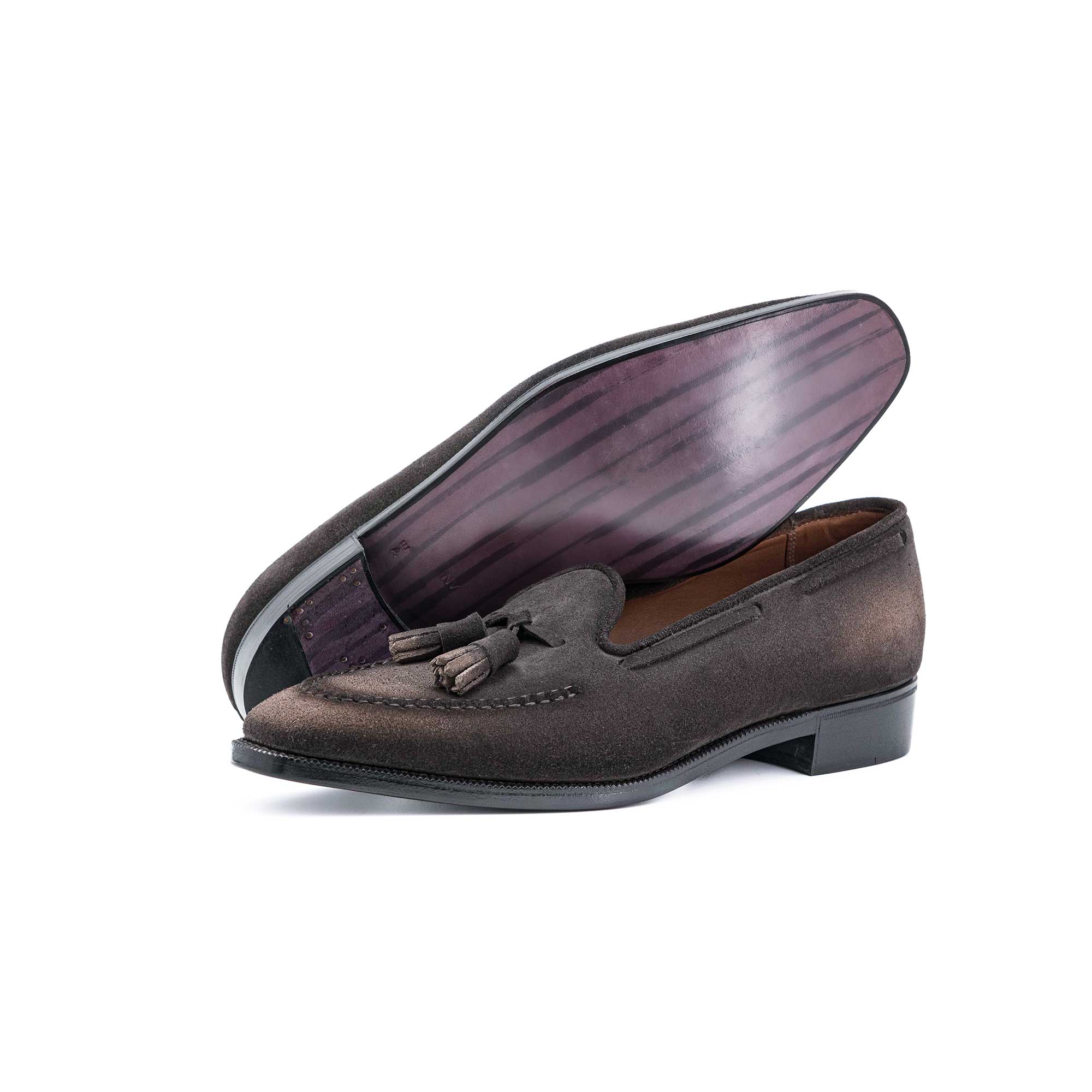 Joaquin Tassel Loafer MTO - Smoked Hickory