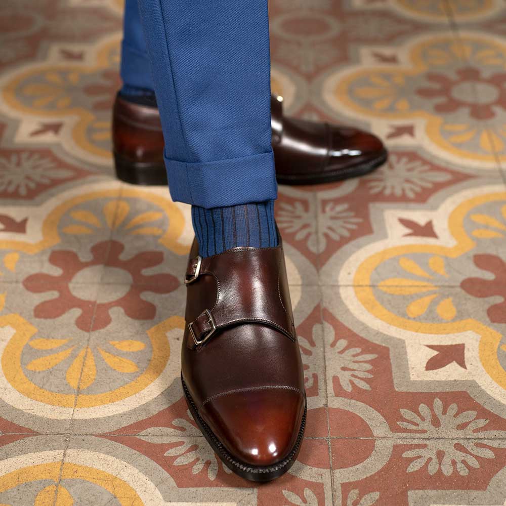 Joseph Double Monk Mahogany by Norman Vilalta Monk Strap Shoes in Barcelona, Spain