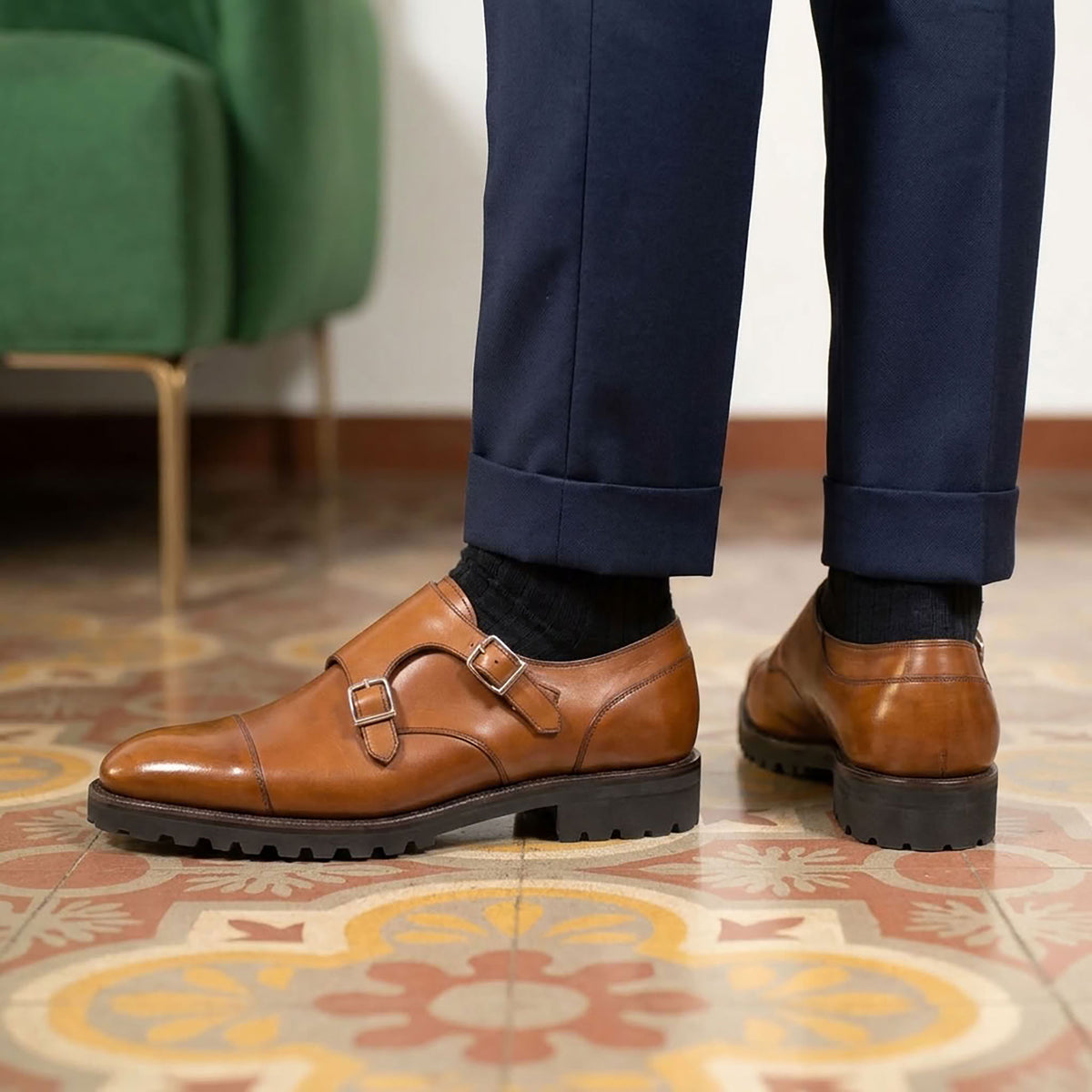 Joseph Double Monk Shoe - Miel