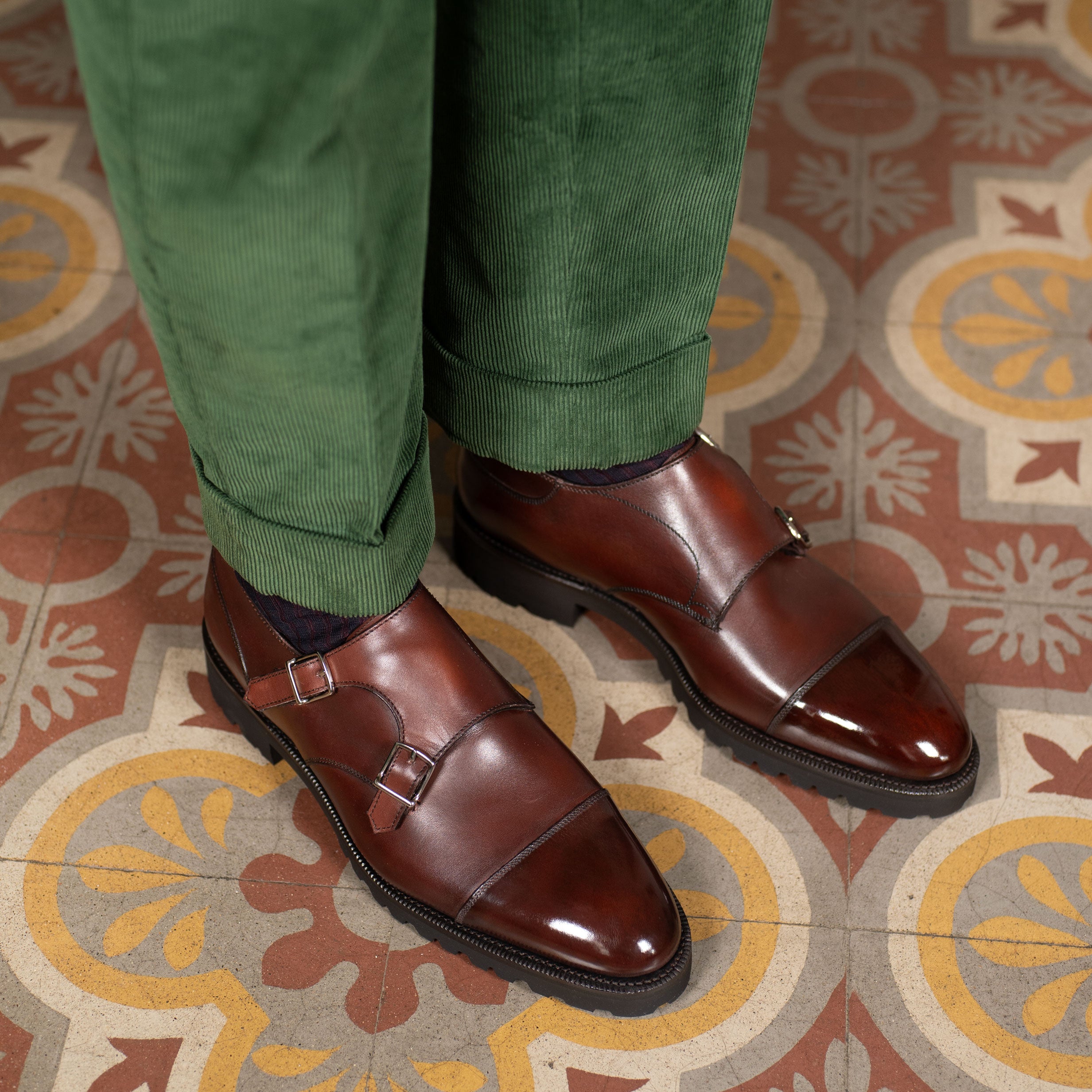 Joseph Double Monk Shoe - Marron Mediterraneo