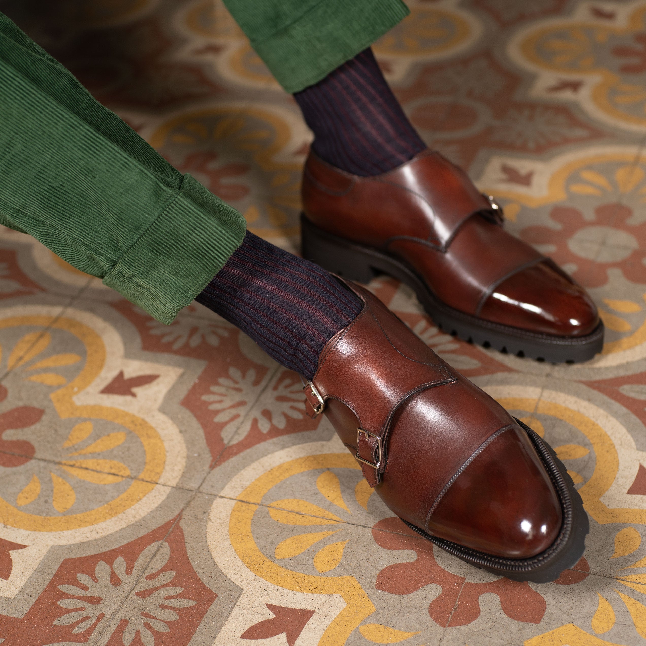 Joseph Double Monk Shoe - Marron Mediterraneo