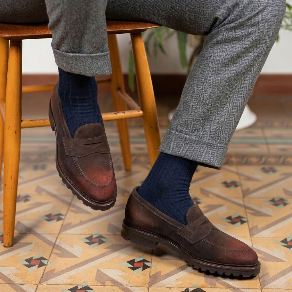 Lorenzo Penny Loafer - Smoke Mahogany