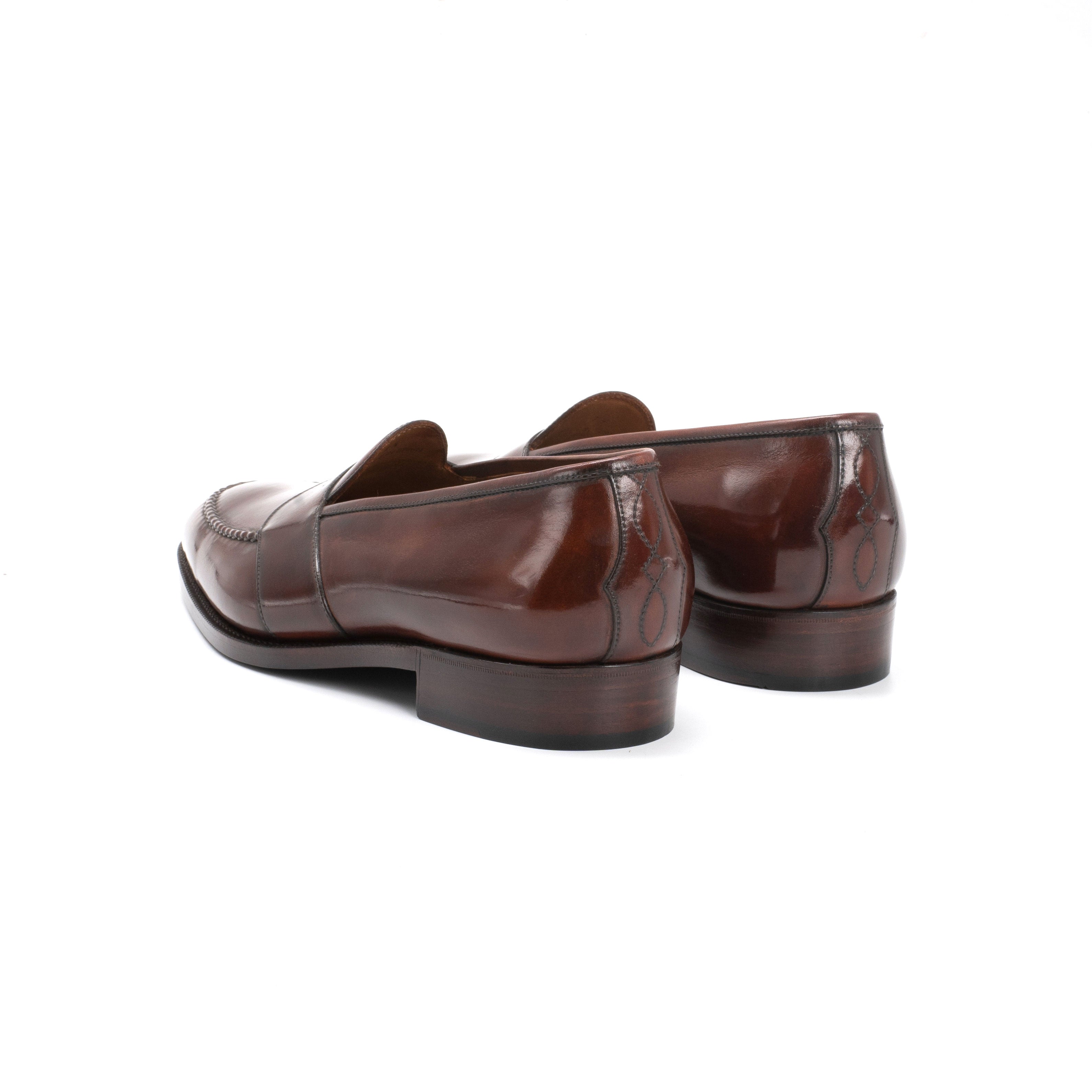 Piet Penny Loafer in Marron Mediterraneo by Norman Vilalta Bespoke Shoes in Barcelona, Spain.