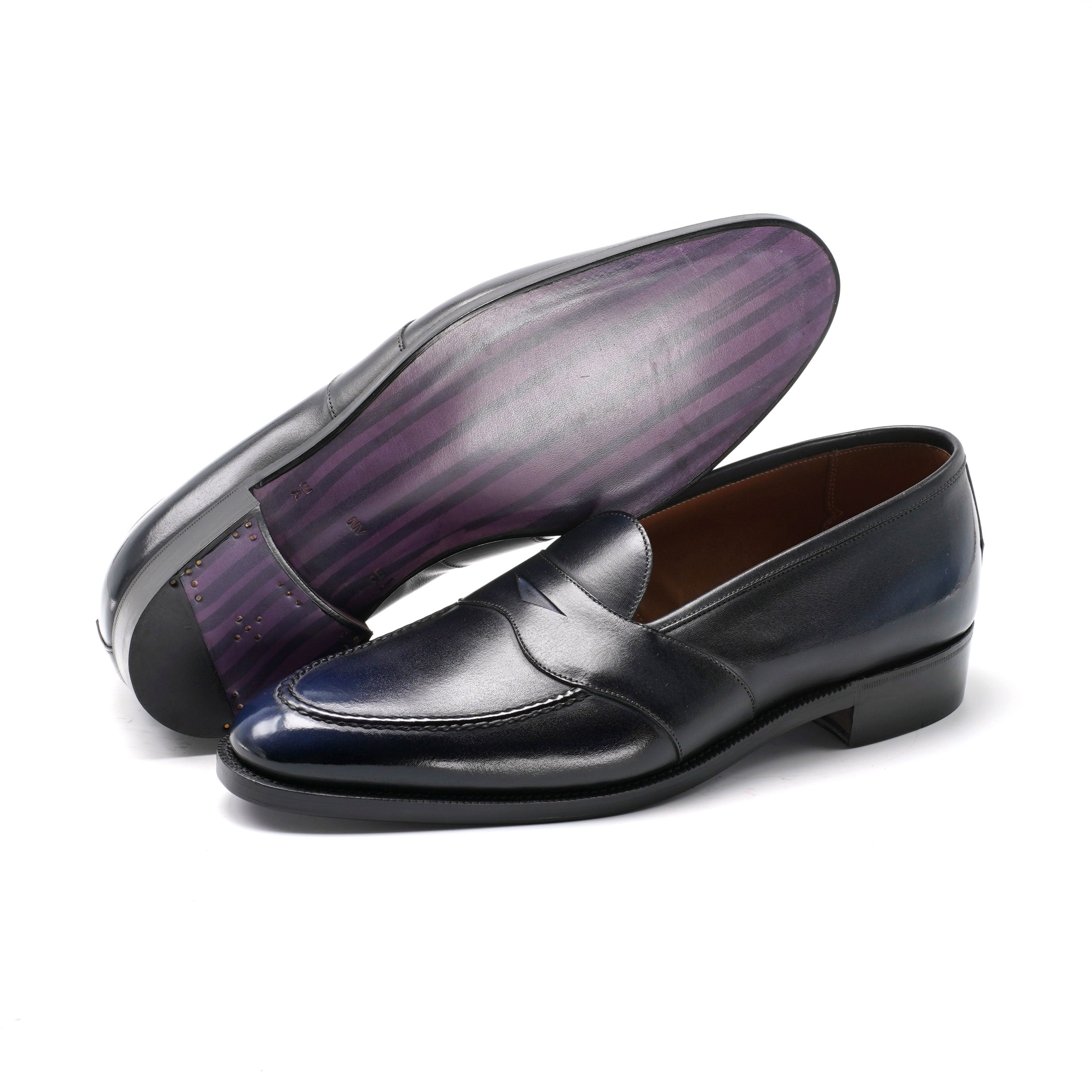 Piet Penny Loafer in Orion Patina by Norman Vilalta Bespoke Shoes Barcelona