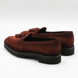 Custom Manolo Loafer MTO (No Tassels) - Dirty Red Suede