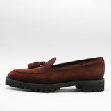Custom Manolo Loafer MTO (No Tassels) - Dirty Red Suede