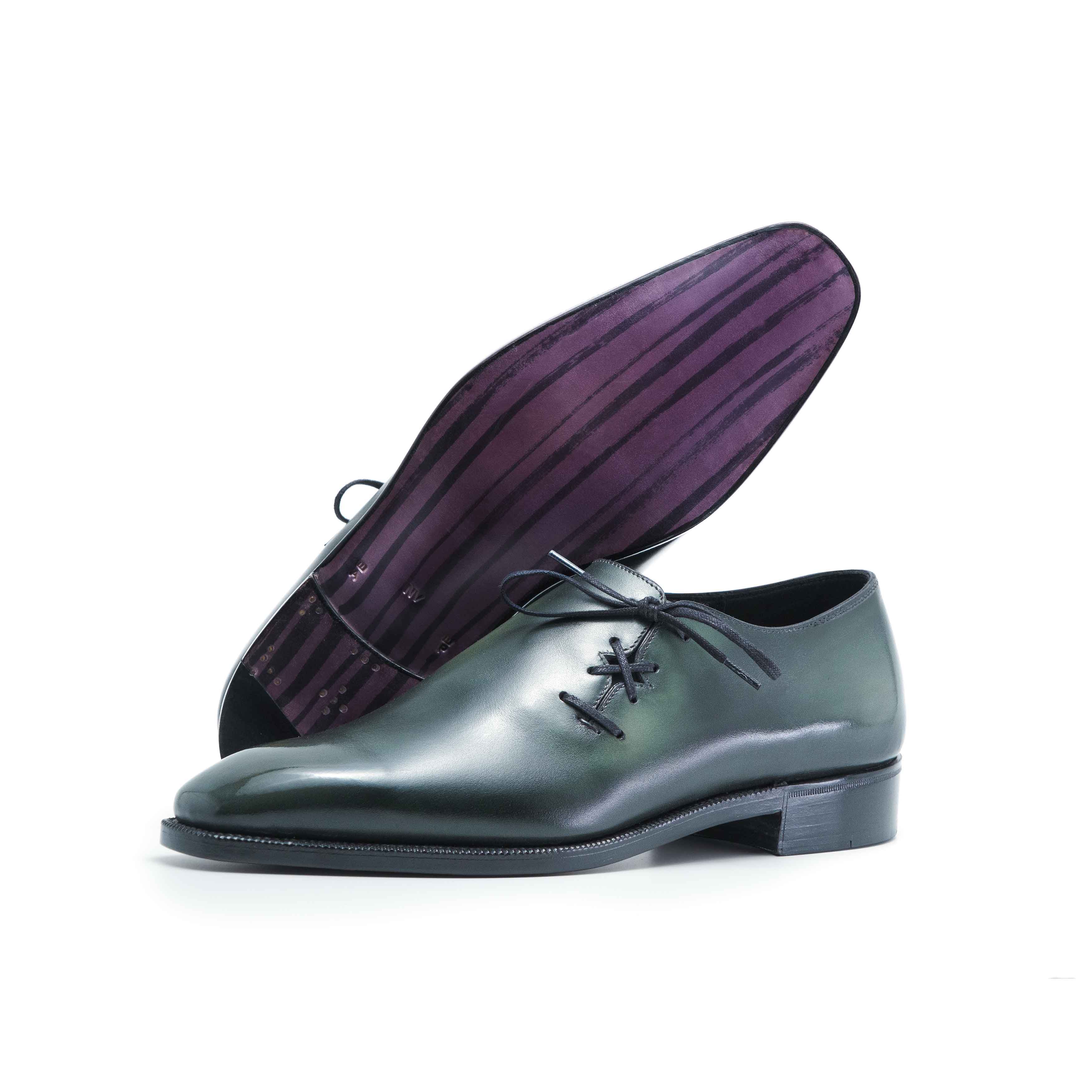 Wholecut Oxford Shoe -  Antique Jade