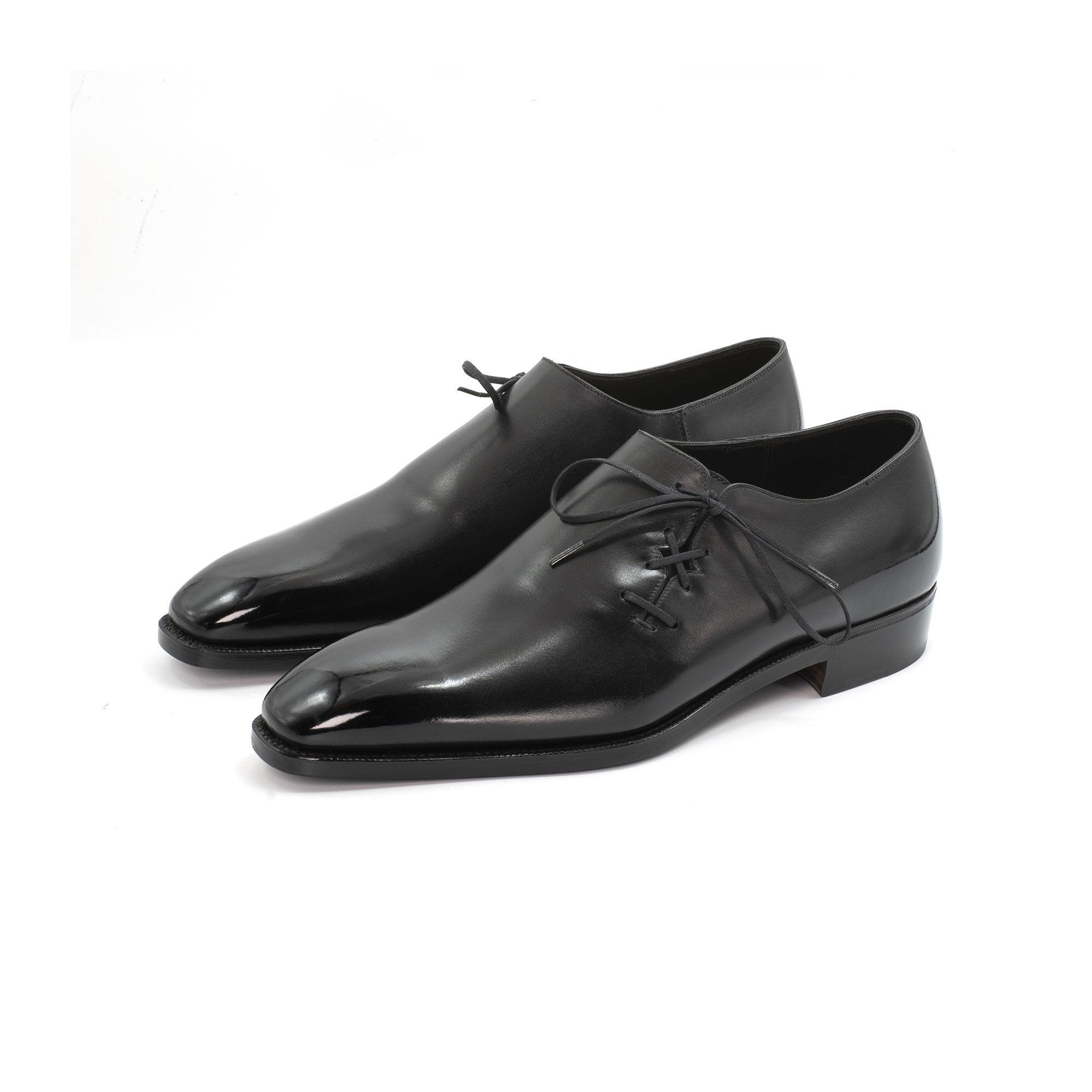Wholecut Oxford Shoe -  Onyx Box Calf