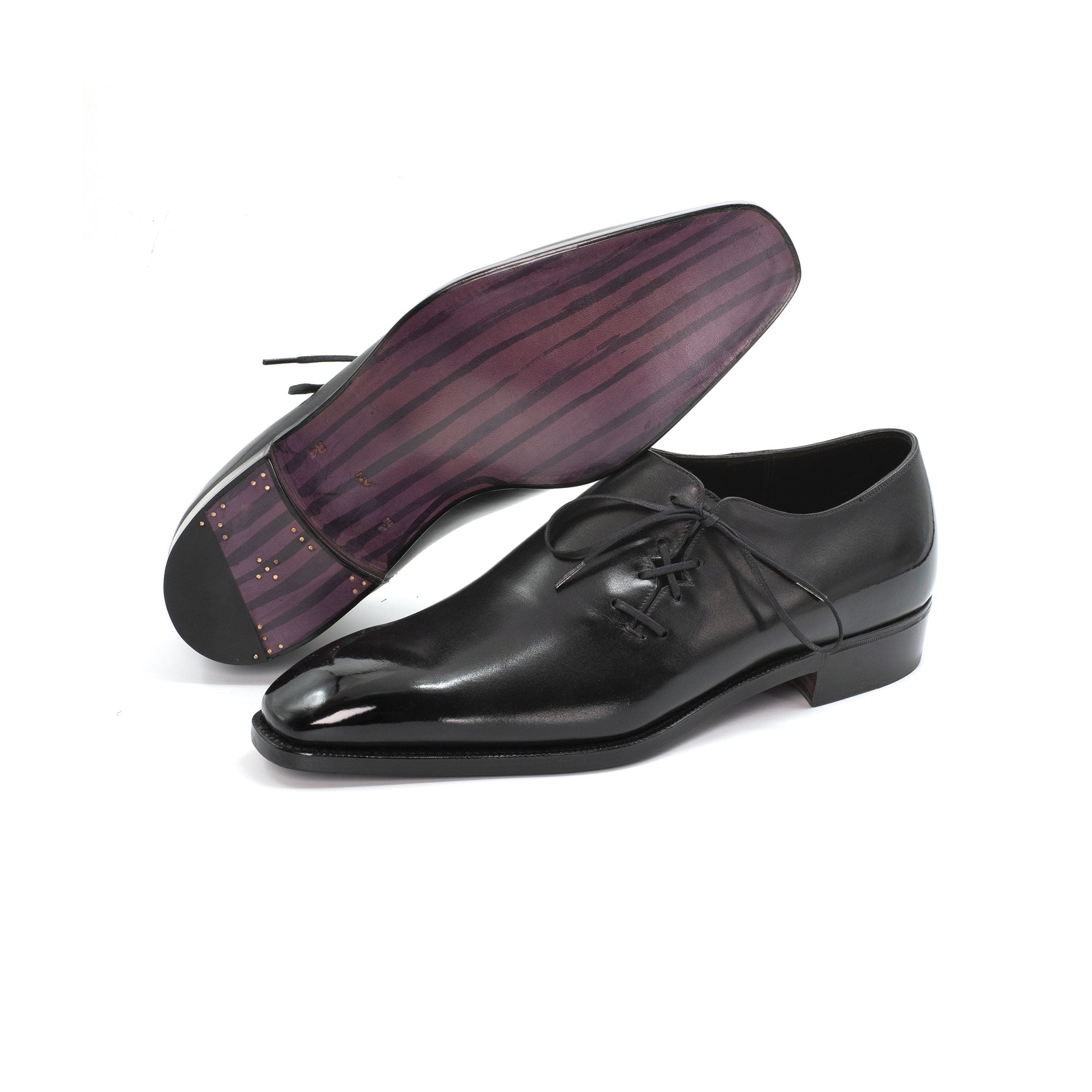 Wholecut Oxford Shoe -  Onyx Box Calf