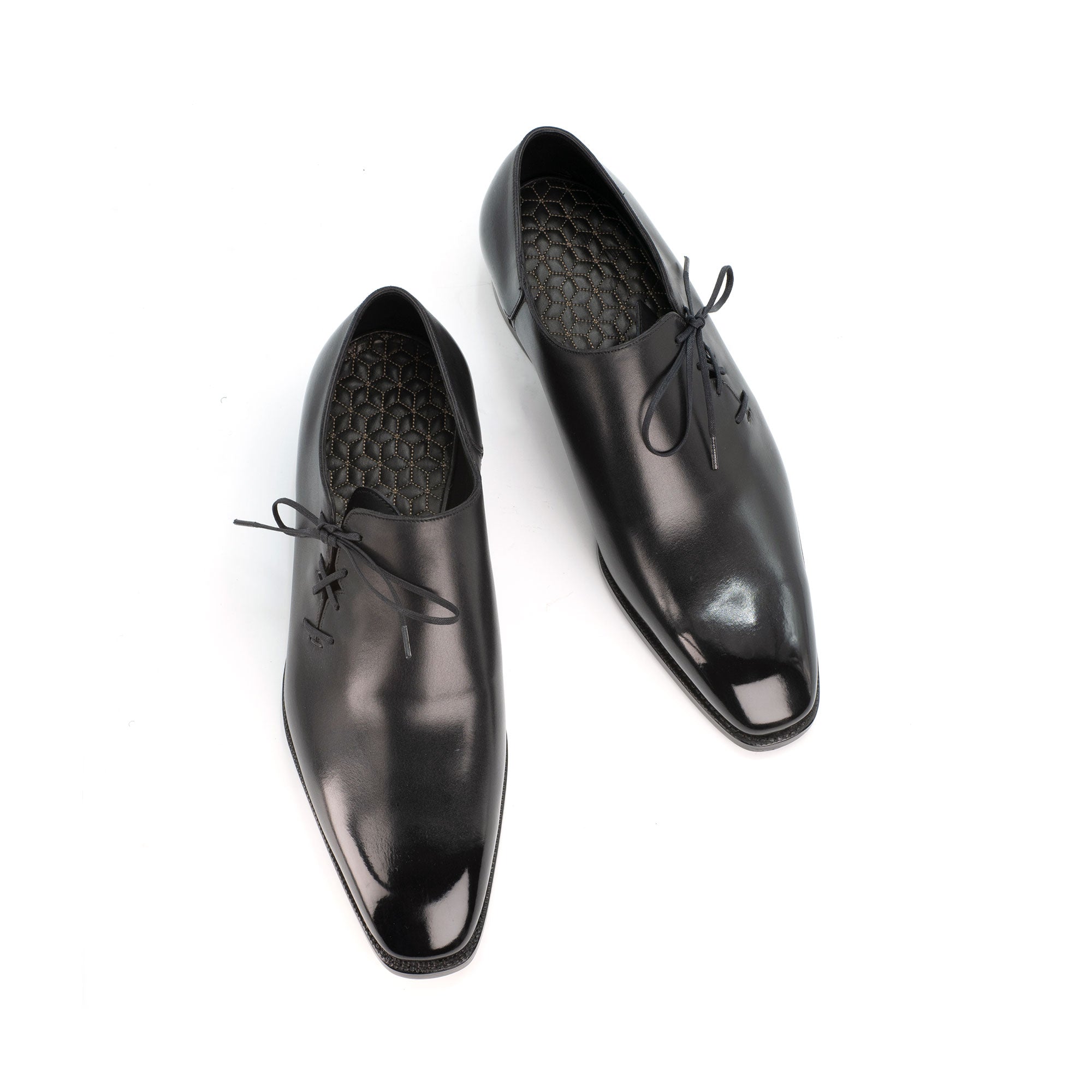 Wholecut Oxford Shoe -  Onyx Box Calf