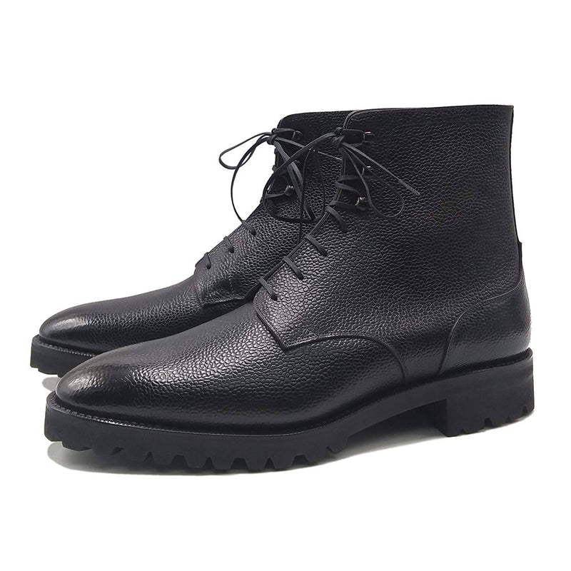 Derby Simple Boot - Black Patina