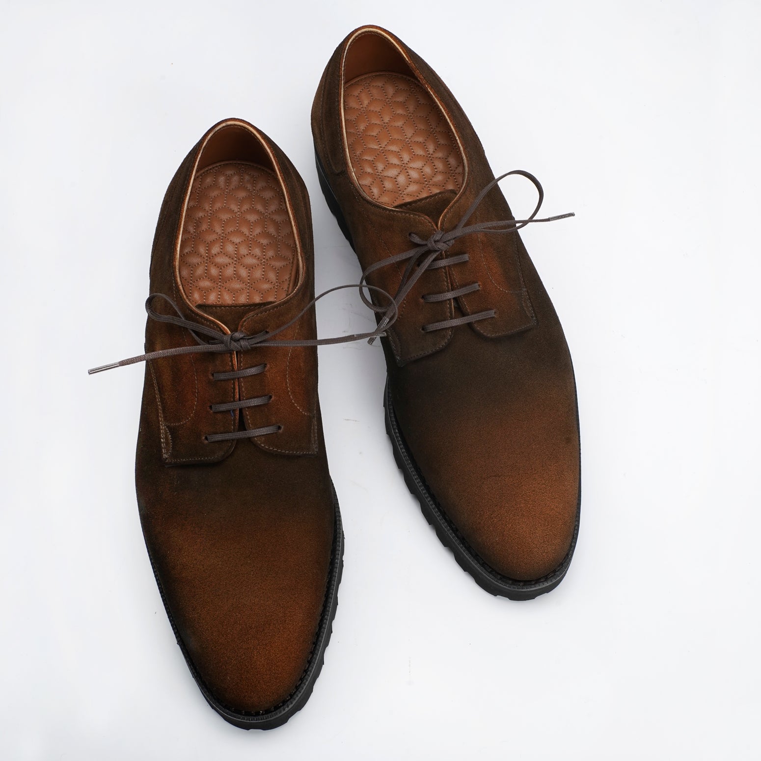 Derby Simple Shoe in brown suede by Norman Vilalta men's derby shoes in Spain