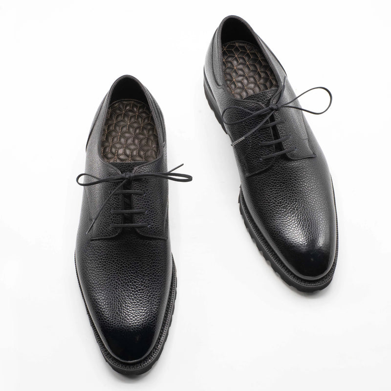 Derby Simple Shoe in onyx by Norman Vilalta Bespoke Shoemakers