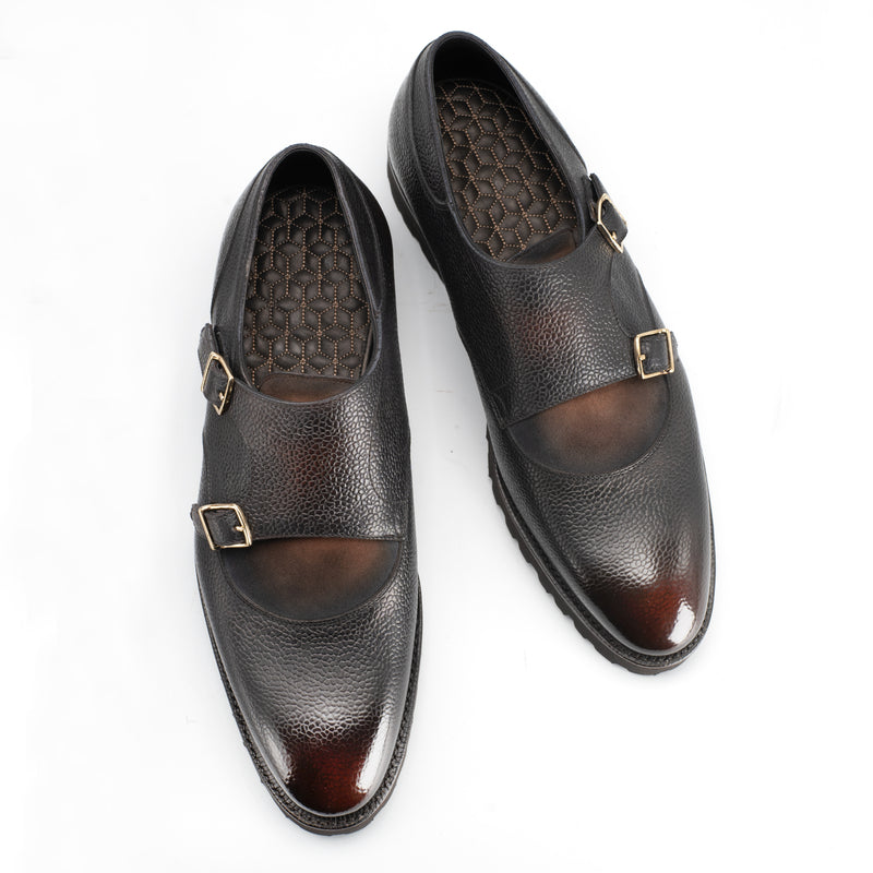 Miquel Decon Double Monk by Norman Vilalta Men’s Goodyear-welted Monk Strap Shoes in Barcelona, Spain