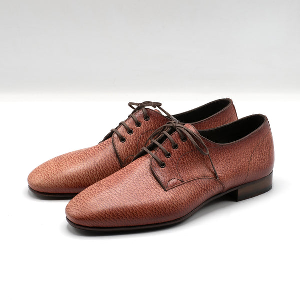 Embossed Leather Derby Shoes